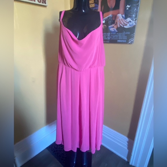 torrid Dresses & Skirts - Torrid Pink Sleeveless Cowl Neck Midi Dress 1X